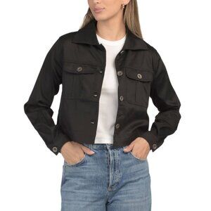 ELAN Black Cropped Jacket